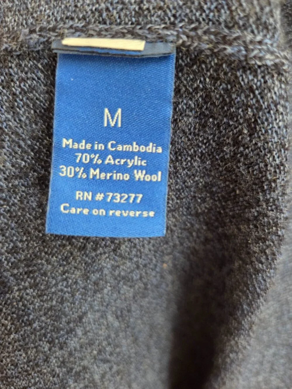 APT.9 Men's Size M Merino Wool Blend V- Neck Sweater Heather Blue Pullover Soft